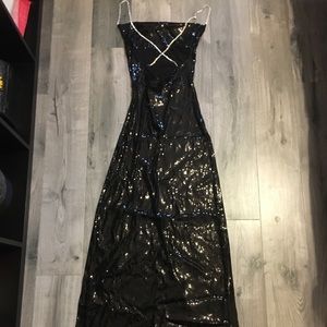 Black Sequin Gown